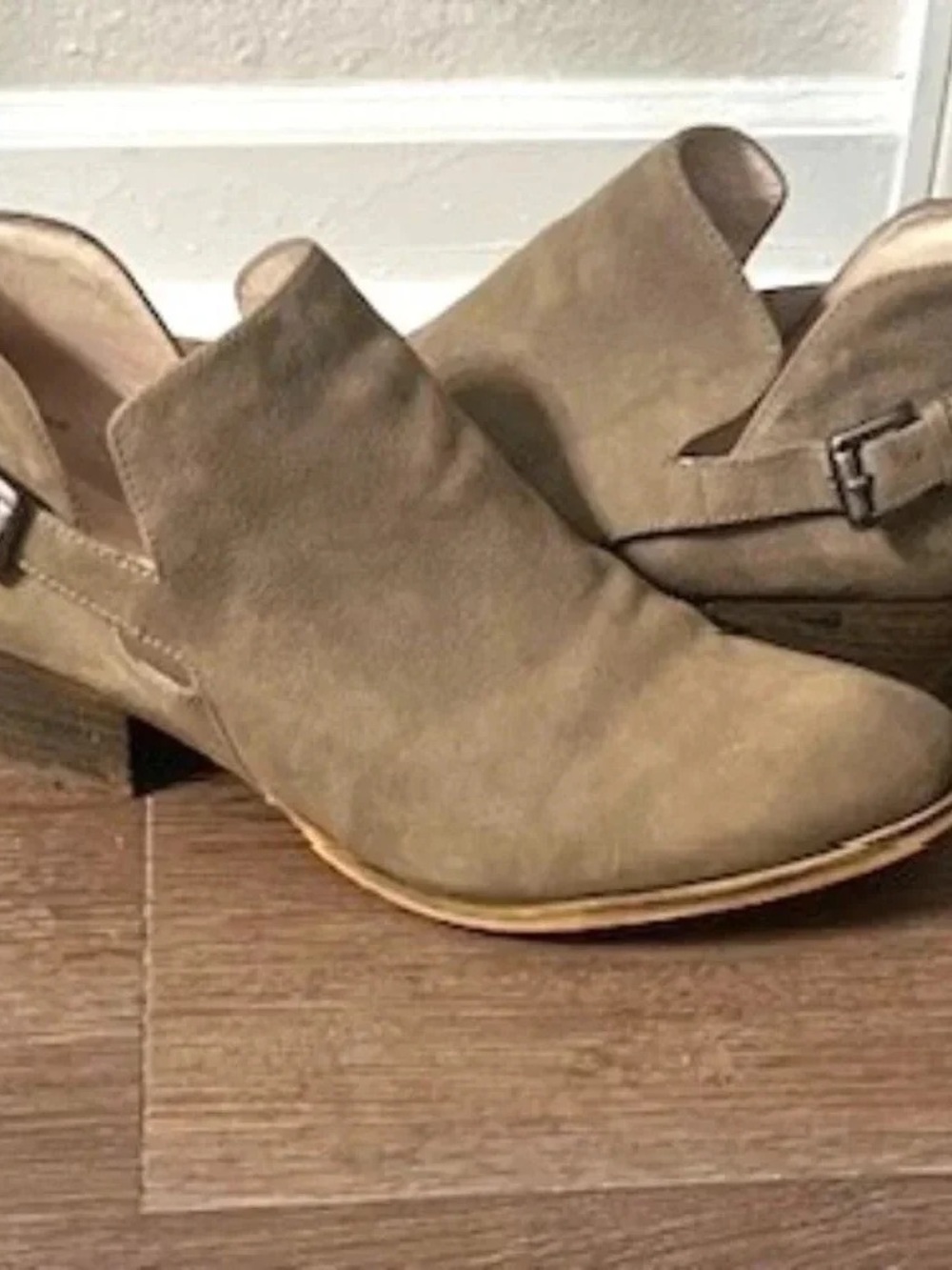 Taupe Suede Women's Slingback Booties - Stylish Everyday Comfort